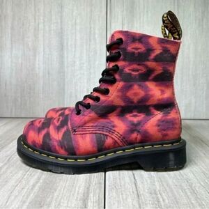 NEW Dr. Martens Docs 1460 Tie Dye Pink Suede Leather Combat Boots Women’s Size 5